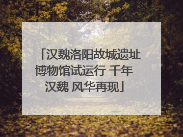 汉魏洛阳故城遗址博物馆试运行 千年汉魏 风华再现